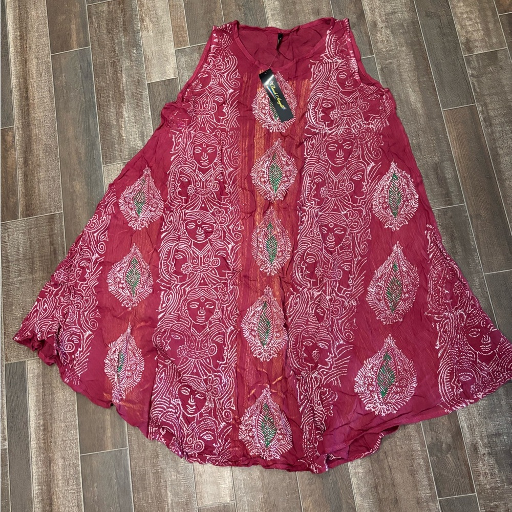 NWT Beach Angels Gauzy Tribal Print Swim Coverup